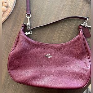 Coach Deep Burgundy Leather Shoulder Bag or crossbody!